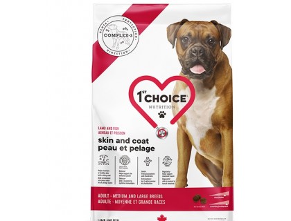 1st Choice Adult Skin and Coat  Фест Чойс ягня риба сухий корм для собак середніх і великих порід