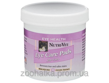 Nutri-Vet (Нутри-Вет) Tear Stain Removal cat Очистка пятен влажные салфетки для котов