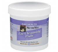 Nutri-Vet Feline Ear Wipe Чистые уши - влажные салфетки для гигиены ушей котов