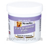 Nutri-Vet Dog Ear Wipe Чистые уши - влажные салфетки для гигиены ушей собак