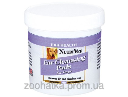 Nutri-Vet Dog Ear Wipe Чистые уши - влажные салфетки для гигиены ушей собак
