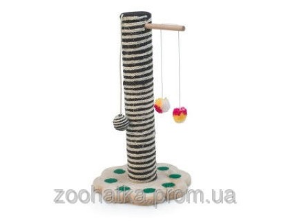 Когтеточка с 3 игрушками для кошек (дряпка, драпак)