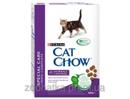 Cat Chow (Кет Чоу) Hairball Control Корм для контроля образования комков шерсти 400 г