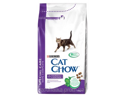 Cat Chow (Кет Чоу) Hairball Control Корм для контроля образования комков шерсти 1,5 кг