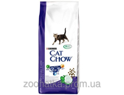 Cat Chow (Кет Чоу) Feline 3in1 Корм для кошек Тройная защита Вашего питомца 15 кг