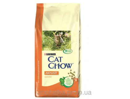 Cat Chow (Кет Чоу) Adult Корм для взрослых кошек с курицей и индейкой 15 кг