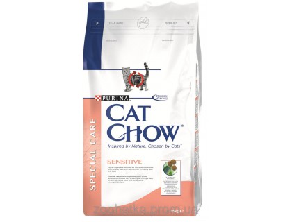 Cat Chow (Кет Чоу) Sensitive Корм для кошек с чувствительным пищеварением 15 кг