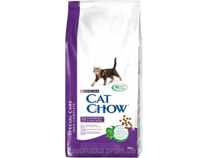 Cat Chow (Кет Чоу) Hairball Control Корм для контроля образования комков шерсти 15 кг