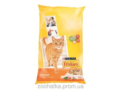 Friskies (Фрискас) Adult корм для кошек с курицей и овощами 10 кг