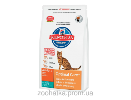 Hills Science Plan Feline Adult Optimal Care™ Тунец (10 кг)