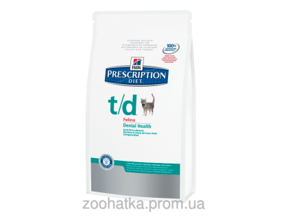 Hills PD Feline t/d (5 кг) зубной камень, налёт на зубах, пятна