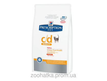 Hills PD Feline c/d Multicare курица (5 кг) заболевания мочевыводящих путей, камни