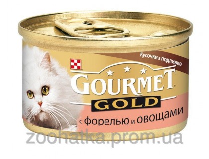 Gourmet Gold (Гурме Голд) Кусочки в подливе с форелью и овощами