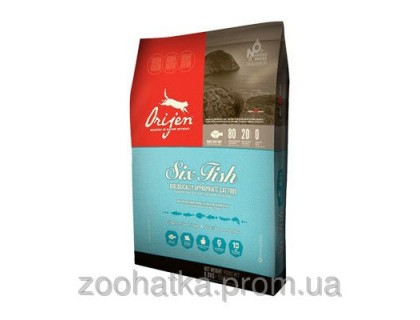 ORIJEN 6 Fresh FISH Cat&Kitten (Ориджен) 2,27 кг корм для всех пород котов и котят с рыбой (80/20)