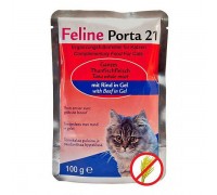 Porta 21 (Порта 21) Feline Tuna with Beef Meat консервы для кошек тунец с говядиной в желе (100 г)