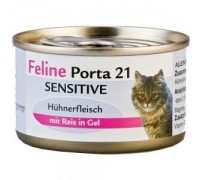 Porta 21 (Порта 21) Feline Sensitive Chicken Meat Сенситив консервы для кошек курица с рисом (156 г)