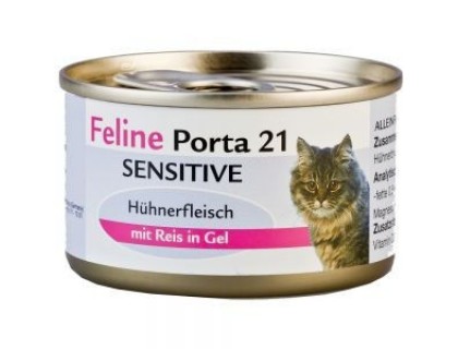 Porta 21 (Порта 21) Feline Sensitive Chicken Meat Сенситив консервы для кошек курица с рисом (156 г)