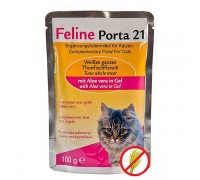 Porta 21 (Порта 21) Feline Tuna with Aloe Vera консервы для кошек тунец с алое в желе (100 г)