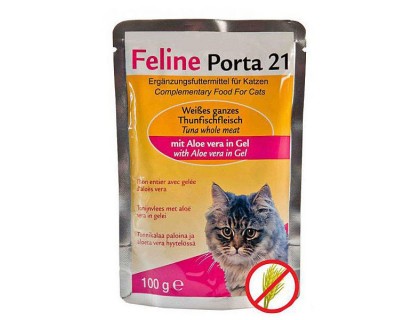Porta 21 (Порта 21) Feline Tuna with Aloe Vera консервы для кошек тунец с алое в желе (100 г)
