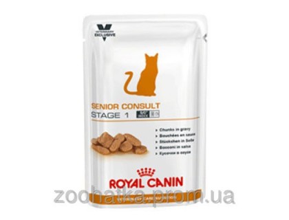 Royal Canin (Роял канин) SENIOR CONSULT STAGE 1 Pouches (100 г) корм для котов и кошек старше 7 лет
