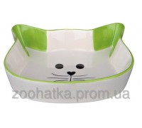 Trixie (Трикси) Ceramic Bowl Cat face Керамическая миска для корма или воды для котов 250 мл