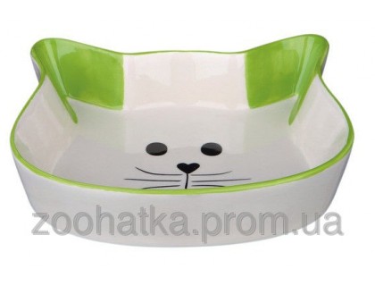 Trixie (Трикси) Ceramic Bowl Cat face Керамическая миска для корма или воды для котов 250 мл