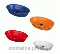Trixie (Трикси) Ceramic Bowl Овальная керамическая миска для корма или воды для котов 200 мл