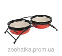 Trixie (Трикси) Eat on Feet Ceramic Bowl Set Набор мисок для котов и собак на подставке 2 × 250 мл