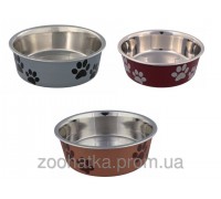 Trixie (Трикси) Stainless Steel Bowl with Plastic Coating Миска из нержавеющей стали с пластиковым покрытием