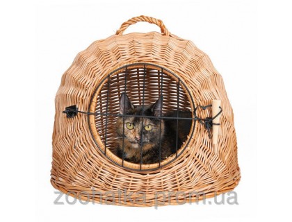 Сумка переноска для кошек и собак Trixie Wicker Cave with Bars 50 см (Трикси Плетеная пещера)