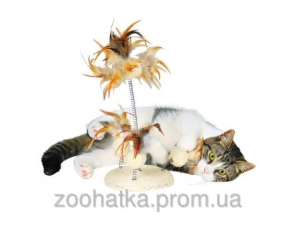 Trixie (Трикси) Set of Luffa Toys on a Spring Игрушка для кошек перья сизаль