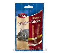 Trixie (Трикси) Premio Quadro-Sticks Anti-Hairball лакомство мясные палочки для кошек 20 г (птица и ягненок)