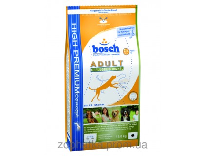Bosch (Бош) Adult Poultry & Spelt (15 кг) корм для собак Птица со Спельтой