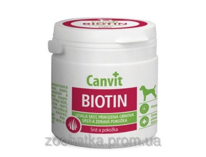 Canvit Biotin Канвит Биотин здоровье кожи и блестящая шерсть у собак на каждый день 100 г