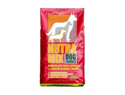 Nutra Mix (Нутра Микс) Dog Lamb&Rice (22,7 кг) Ягненок и рис корм для собак гипоалергенный (красная)