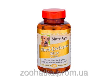 Nutri-Vet Shed Defense Защита Шерсти комплекс Омега 3 для шерсти собак