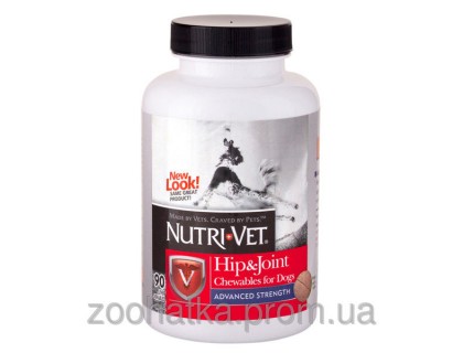 Nutri-Vet Hip & Joint Advanced (Нурти-Вет) Связки и суставы Адвансид глюкозамин хондроитин МСМ для собак