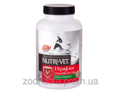 Nutri-Vet Hip & Joint Extra (Нурти-Вет) Связки и суставы глюкозамин хондроитин МСМ для собак