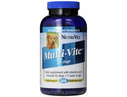 Nutri-Vet Multi-Vite (Нурти-Вет) Мульти-Вит комплекс витаминов и минералов для собак 240 т