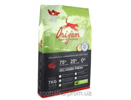 Orijen Senior (Ориджен сеньор) 13 кг биологически соответствующий корм для стареющих собак всех пород