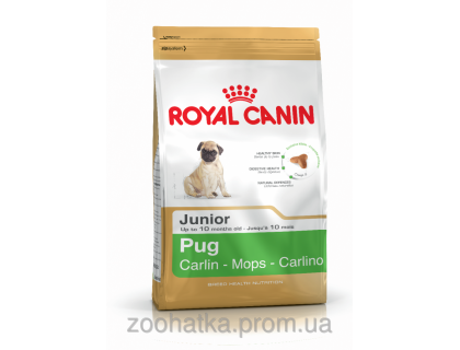 Royal Canin (Роял канин) Pug Junior (1,5 кг) корм для щенков породы Мопс до 10 месяцев