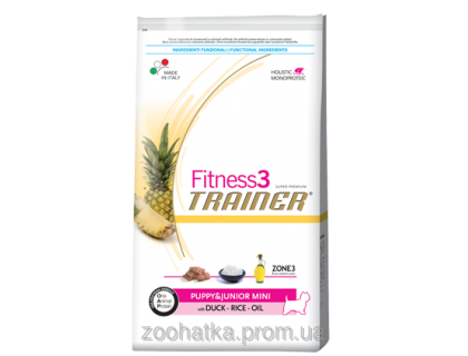 Trainer Fitness3 (Трейнер Фитнес) Puppy & Junior Mini полноценное питание для щенков мелких пород 7,5 кг