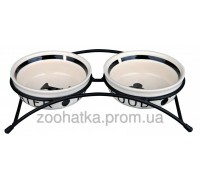 Trixie (Трикси) Eat on Feet Ceramic Bowl Set Набор мисок для котов и собак на подставке 2 х 600 мл