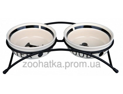 Trixie (Трикси) Eat on Feet Ceramic Bowl Set Набор мисок для котов и собак на подставке 2 х 600 мл