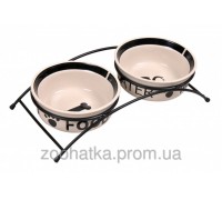 Trixie (Трикси) Eat on Feet Ceramic Bowl Set Набор мисок для собак на подставке 2 х 1600 мл