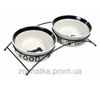 Trixie (Трикси) Eat on Feet Ceramic Bowl Set Набор мисок для собак на подставке 2 х 2600 мл