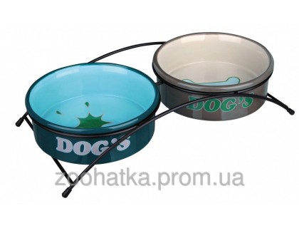 Trixie (Трикси) Eat on Feet Ceramic Bowl Set Набор мисок для собак на подставке 2 х 500 мл