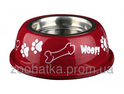 Trixie (Трикси) Stainless Steel Bowl with Plastic Holder Миска из нержавеющей стали для собак 450 мл