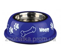 Trixie (Трикси) Stainless Steel Bowl with Plastic Holder Миска из нержавеющей стали для собак 900 мл