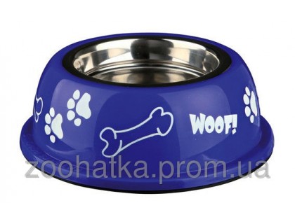 Trixie (Трикси) Stainless Steel Bowl with Plastic Holder Миска из нержавеющей стали для собак 900 мл